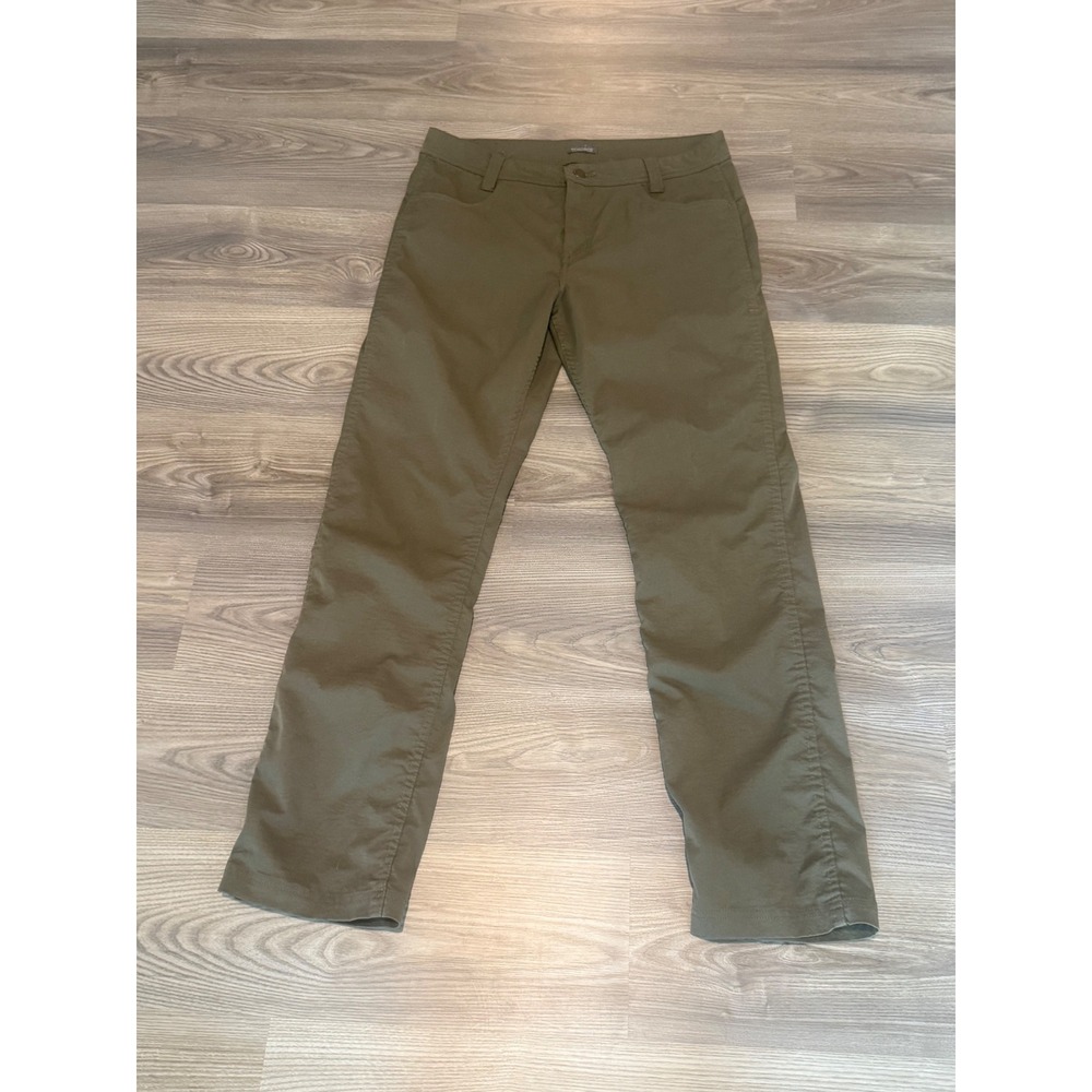 Toad&Co Rover Pant 34 Olive Green Polyester Straight Leg Outdoor